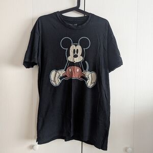 Disney Black Mickey Mouse Short Sleeve Tee